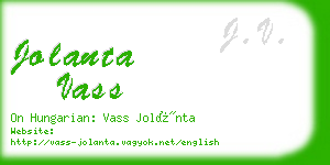 jolanta vass business card